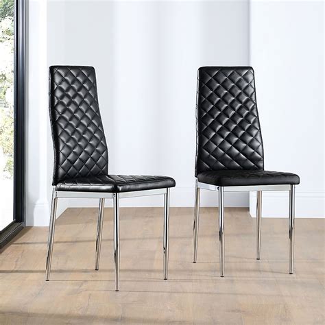 leather and chrome dining chairs|Leather Chrome Dining Chairs for sale